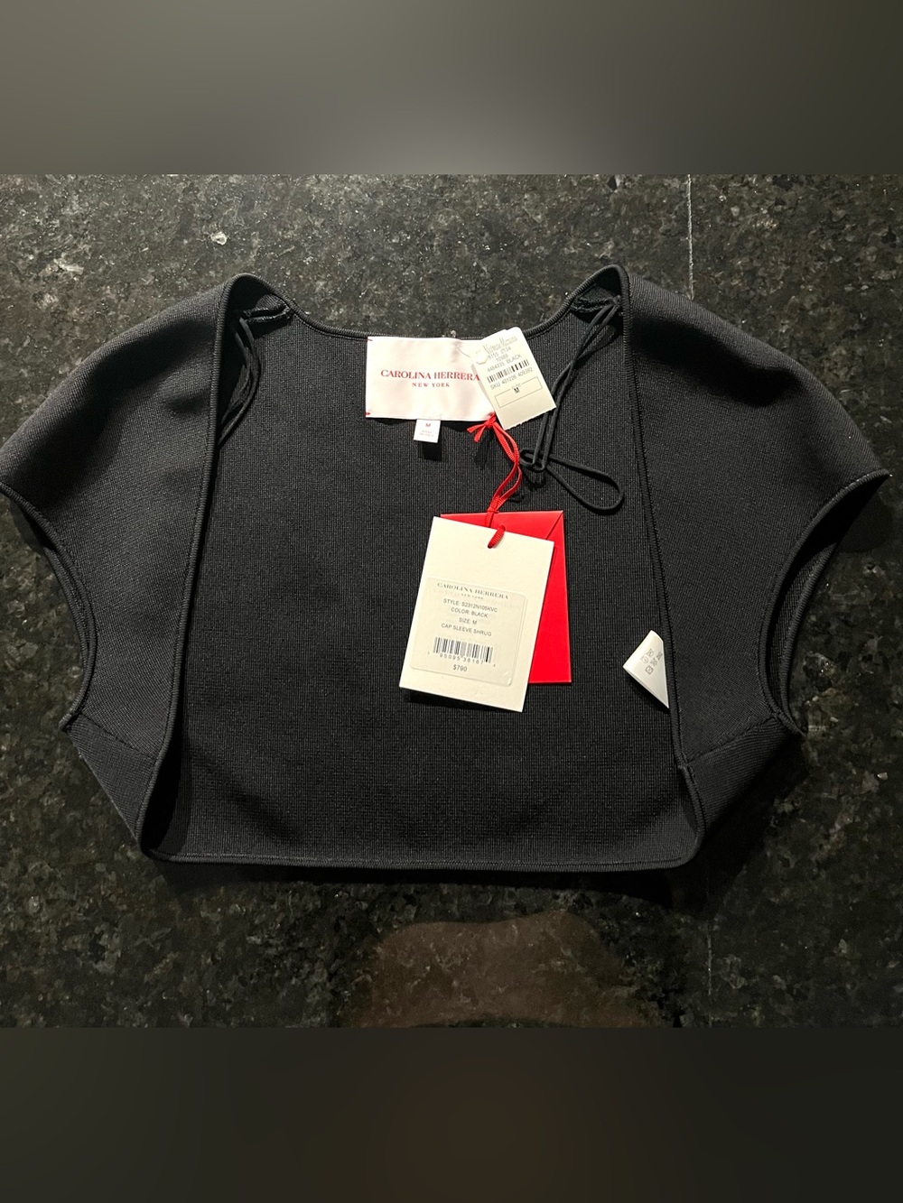 Carolina Herrera Black Cropped Bolero Sz.M Offers Welcomed NWT